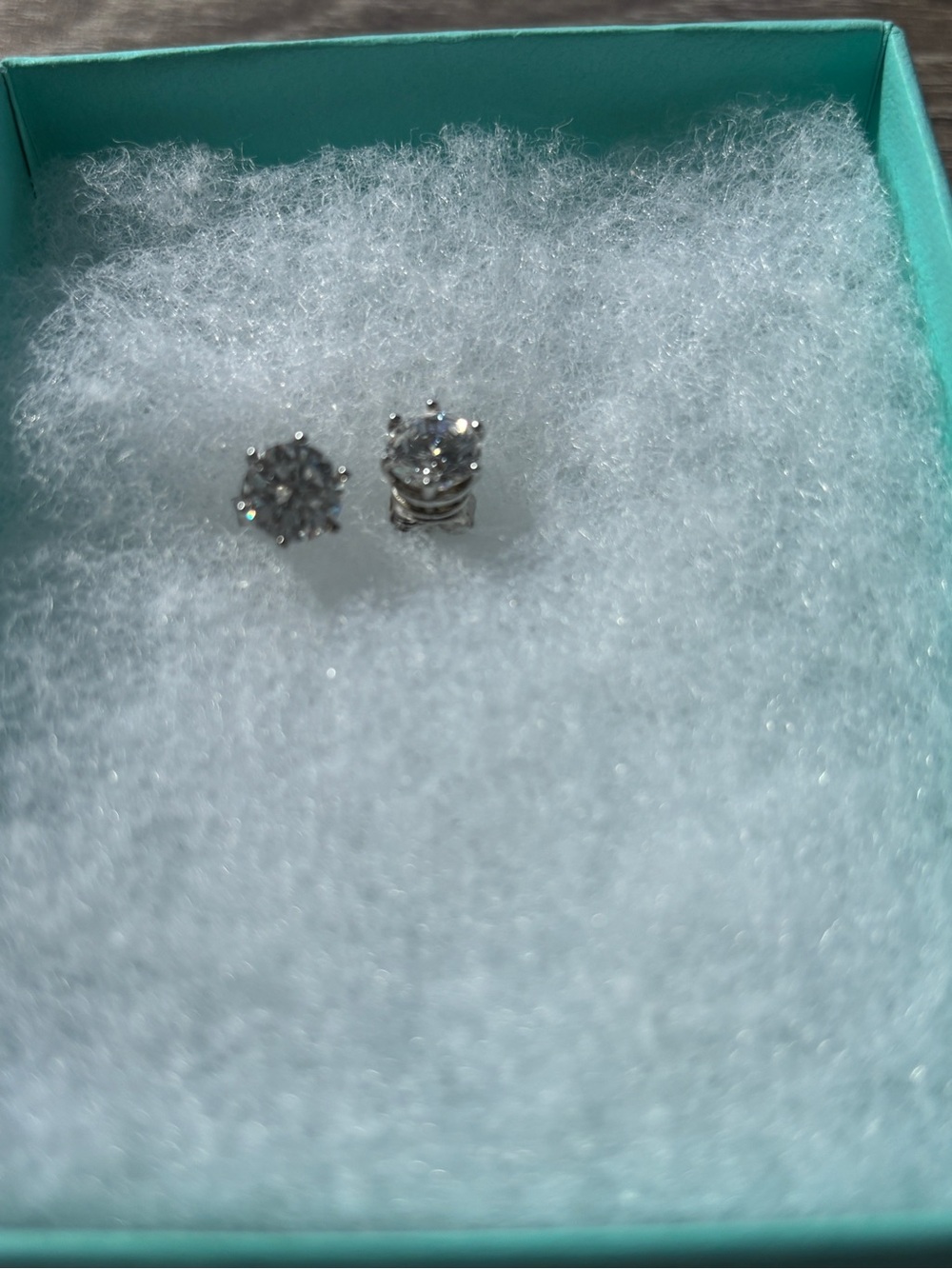 Touchstone by Swarovski Silver 925 Round Cubic Zirconia Stud Earrings - White